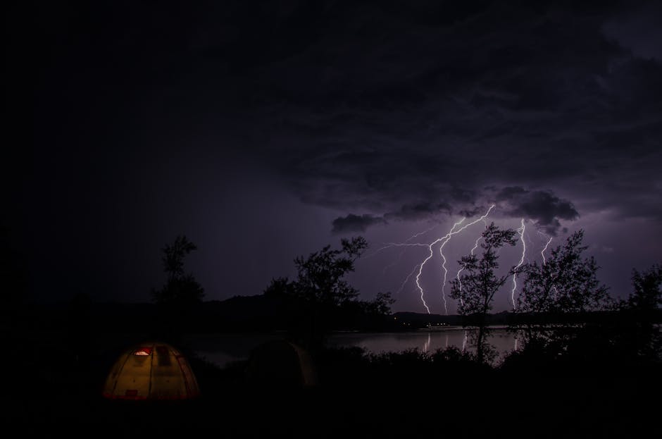 A solar-powered camping tent with solar panels