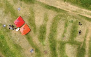 Eco-friendly camping tent made from recycled materials